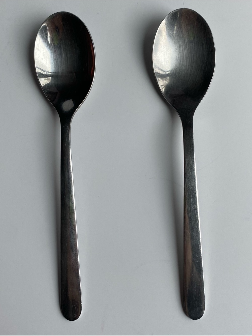 Ikea TILLAGD Stainless Steel 7 1/2" Spoons Tablespoon Lot Of 2 Silver Color